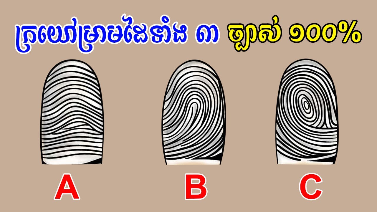 ក្រយៅម្រាមដៃទាំង ៣ មើលដឹងពីជោគវាសនាអនាគតរបស់អ្នក | Fingerprint​​ Reveals Your Personality
