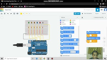 Simulasi Menyalakan 6 lampu LED menggunakan Arduino UNO R3 di Autodesk Tinkercad #ArduinoUnoR3