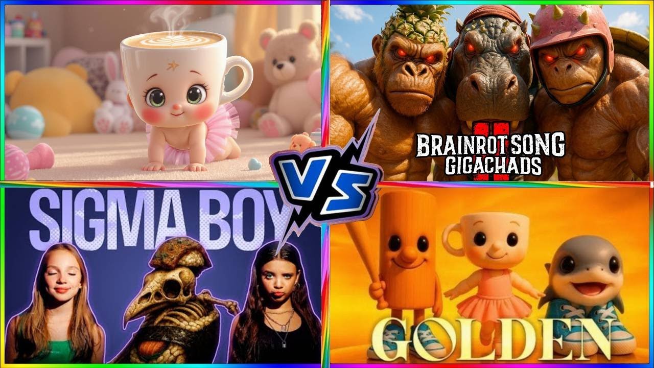 BALLERINA CAPPUCCINA🆚BRAINROT GIGACHAD🆚BRAINROT EXTINCTION🆚BABY BRAINROT TILES HOP