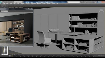 3dsmaxTutorials, Tutorial on 3D Modeling an Office Interior Furniture in 3dsmax ( Part 4)