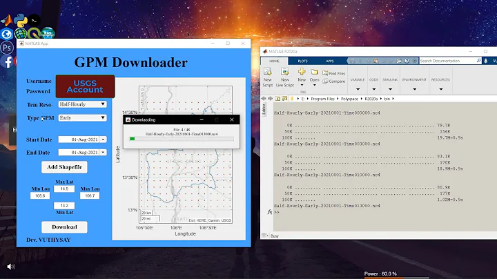 How to download and extract GPM precipitation using MATLAB and Wget