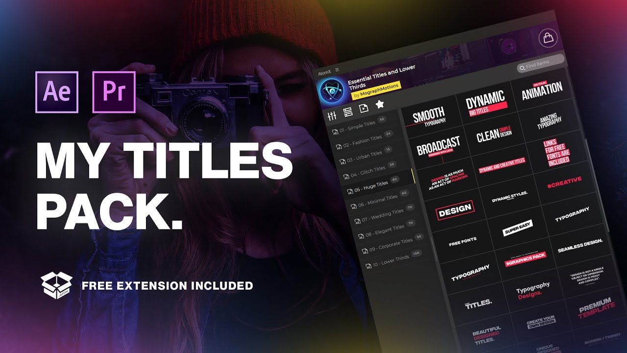 555+ Titles and Lower Thirds Pack for After Effects and Premiere