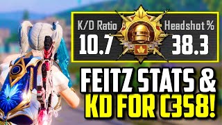 FEITZ KD, STATS & RANK FOR C3S8!! | PUBG Mobile