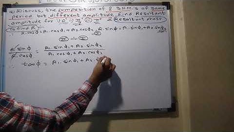 composition of two shm and RESULTANT phase