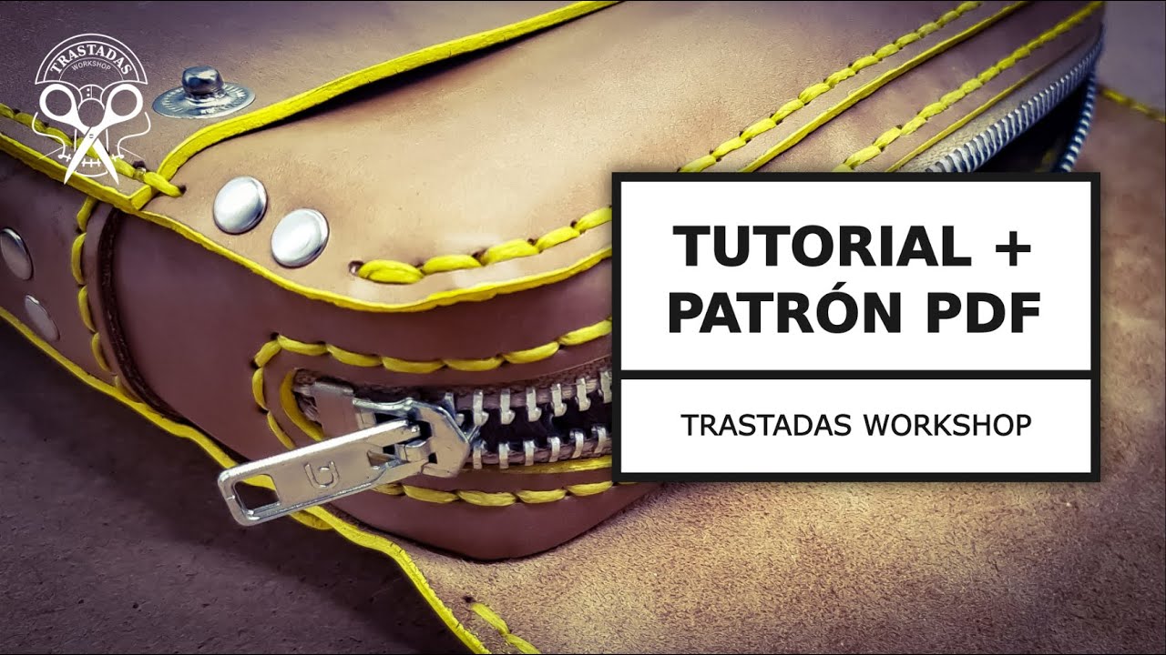 🔴 Cómo hacer un BOLSO RIÑONERA de CUERO para el cinturón. PATRÓN de CUERO PDF A4.