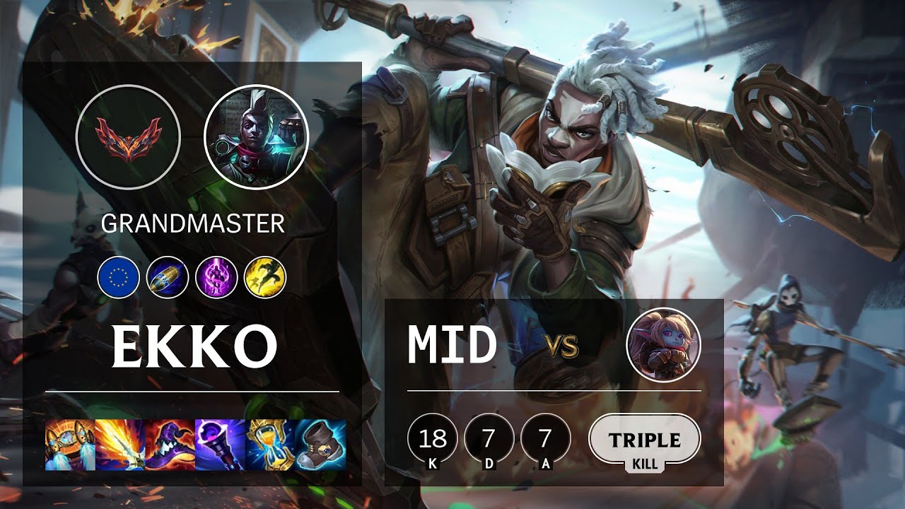 Ekko Mid vs Poppy - EUW Grandmaster Patch 12.5