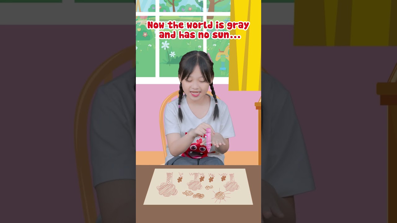 Bé học tiếng Anh qua bài hát: Màu sắc biến mất?! ???? | Where Did the Colors Go? Song #shorts 