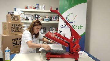 Sublimation Printing a Canvas Drawstring Bag using Freesub P3800 Heat Press