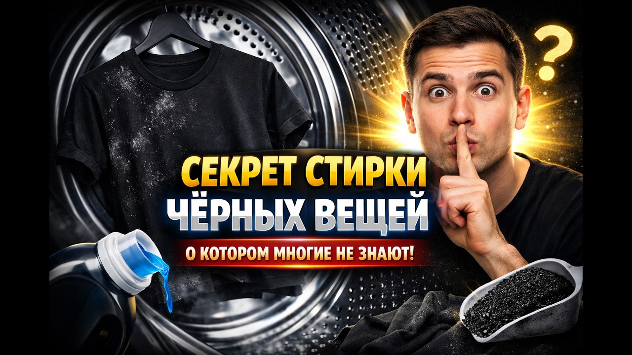 Секрет стирки чёрных вещей, о котором многие не знают.
