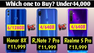 Honor 8X VS Redmi Note 7 Pro VS Realme 5 Pro Full Details Mobile Comparison, Which is Better Mobile