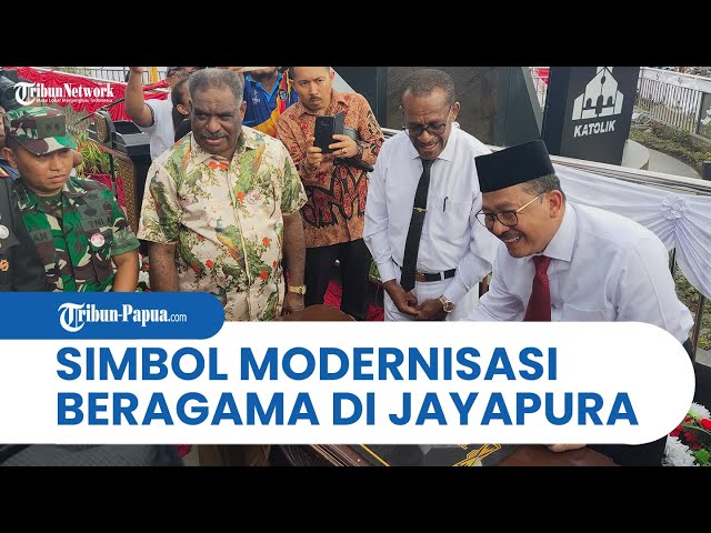 Diresmikan Wakil Menteri Agama, Tugu Harmony Award Simbol Moderasi Beragama di Kota Jayapura Papua class=