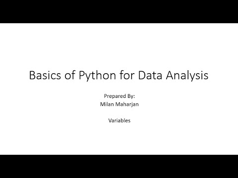 Video 5: Variables | Basics of Python for Data Analysis - YouTube