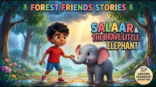 Salaar and the Brave Little Elephant | A Heartwarming Friendship Adventure | Forest Friends Stories🐘