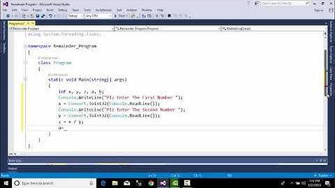 Remainder Program - Console program to input dividend & divisor and print remainder & quotient
