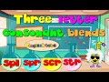 Three Letter Consonant Blends / spl-spr-scr-str / Phonics Song