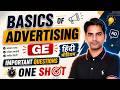 Basics of Advertising Hindi medium GE Important Questions 2026 | Sem 6 Exam Preparation | One Shot