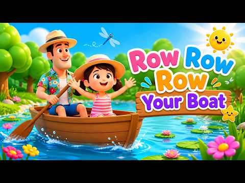 Row Row Row Your Boat | Bedtime Lullaby | Nursery Rhymes & Kids Song