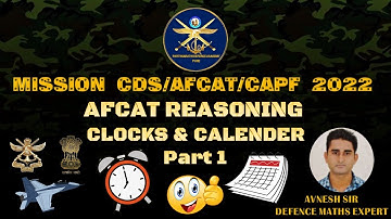 AFCAT CLOCK & CALENDER  PART 1  #NDA #CDS #AFCAT #CAPF