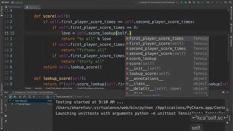Tennis Kata in Python