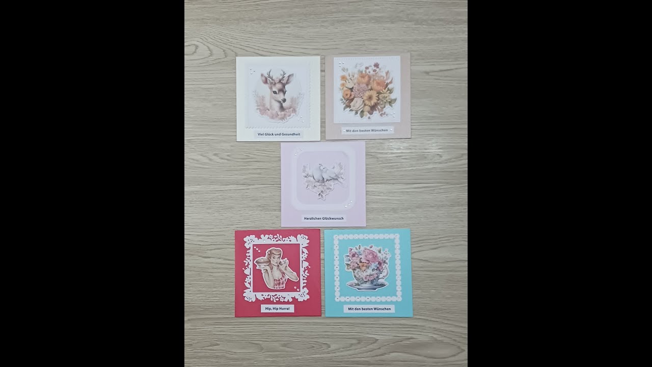 Karten mit Stanzen, DIE Cuts und Kartenrohlinge von Action Teil 1 - YouTube