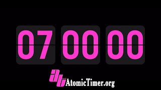 7 Hour Timer - Countdown Atomic Timer - The Best and Most Precise Flip Timer (Pink)