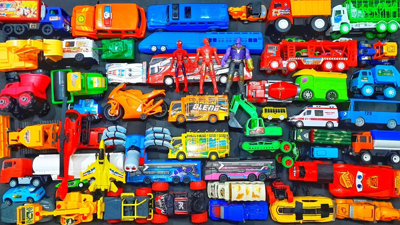 Mobil Mobilan Truk Oleng, Truk Molen, Kereta Thomas, Ambulance, Tractor, Police Car, McQueen, Tayo
