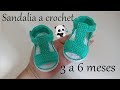 Sandalias a crochet - modelo víctor -3 a 6 meses -bebe