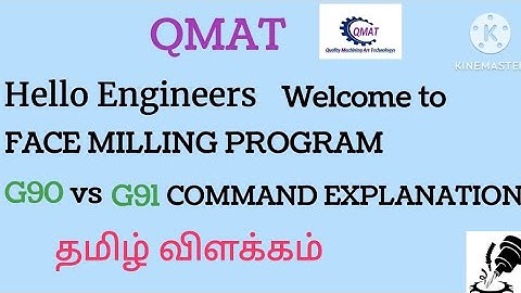 VMC Face Milling Programing,CNC Milling 2D program,G90 vs G91 Absolute and Incremental Command, QMAT