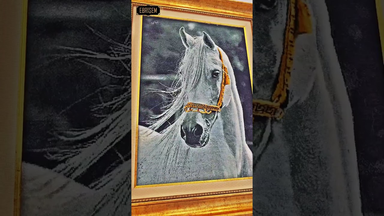 Handmade silk tableau rug