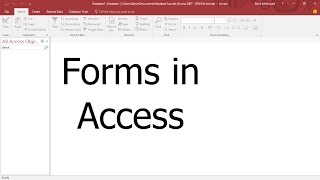 Microsoft Access Tutorial #3 - Creating a Form in MS Access for Beginners