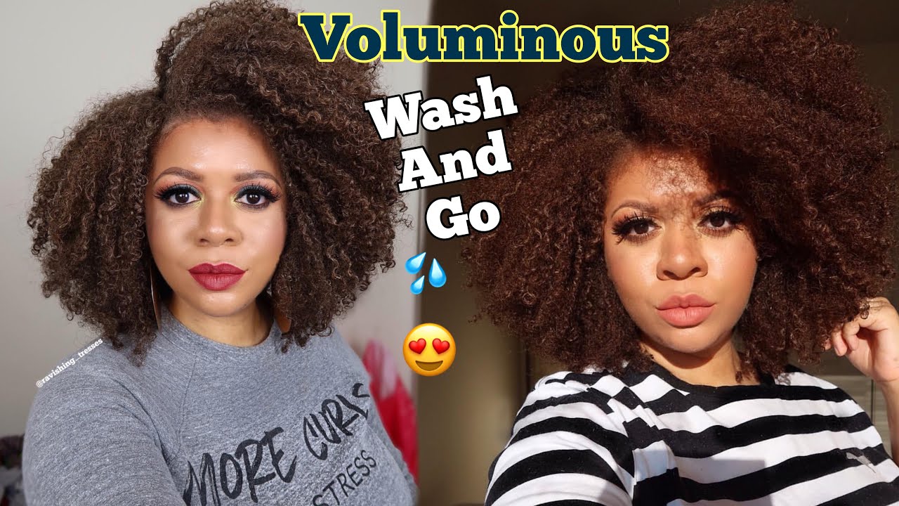Voluminous Wash and Go Curly Hair Routine YouTube