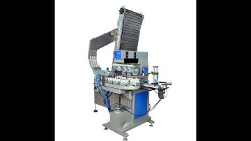 Automatic 2 Color Bottle Caps Pad Printing Machine For Plastic Bottle