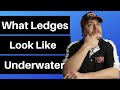 Ledge fishing underwater footage  what ledges look like underwater  where bass sit on ledges