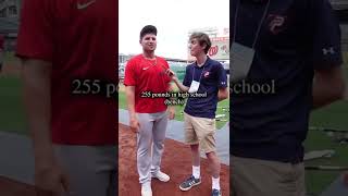 Braves players’ max bench and squat… 🤯👀#shorts