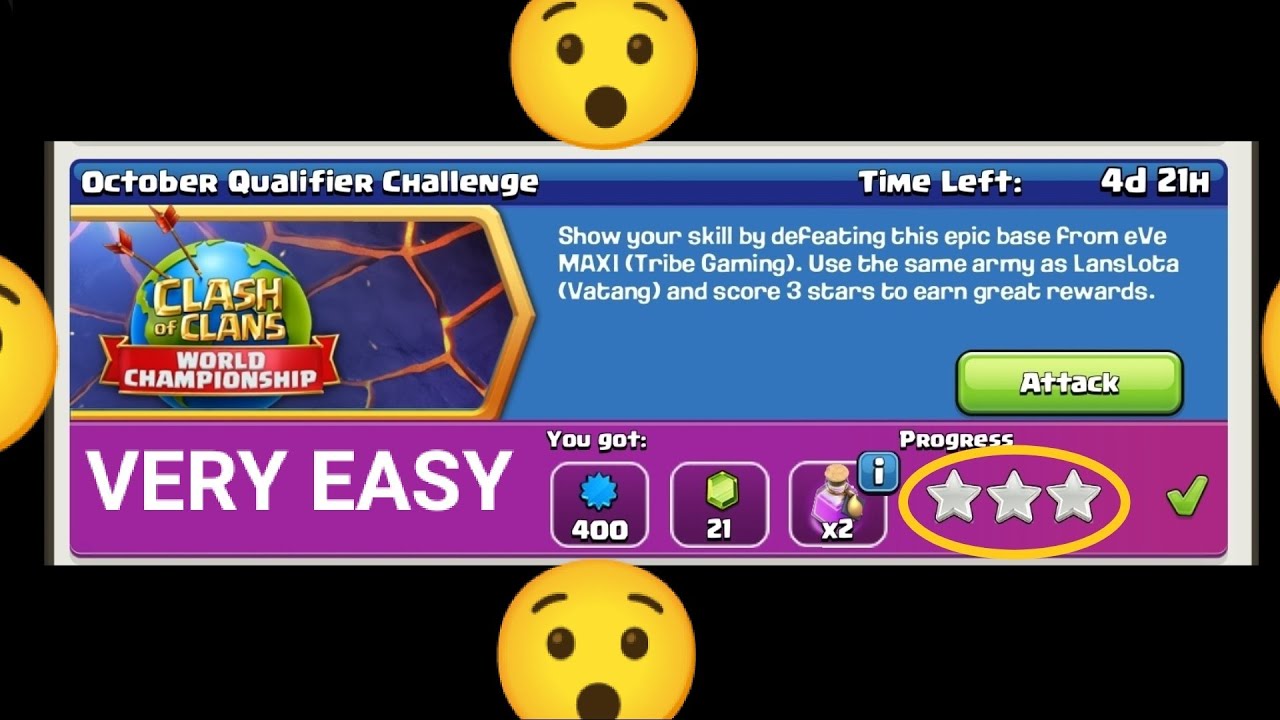 Easy 3 stars in October Qualifier Challenge | Clash Of Clans | Coc