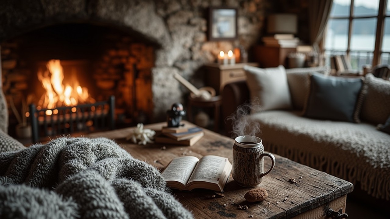 Cozy Winter Ambiance ~ Gentle Acoustic Guitar for Relaxing Coffee Time