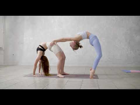 Two Women Full Body Yoga Exercise/Copyright free videos