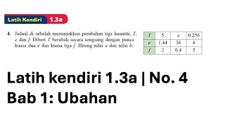 Latih kendiri 1.3a No 4 | KSSM Matematik Tingkatan 5 Ubahan | Variation Latih kendiri 1.3a No 4 | KSSM Matematik Tingkatan 5 Ubahan | Variation