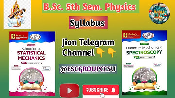B.Sc. 5th Semester Physics Syllabus 2025#ccsu#mathematics#classicalmechanics 