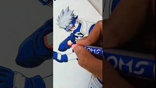 Drawing Kakashi ✨Doms Brush pen ✨#shorts #naruto #youtubeshorts screenshot 5