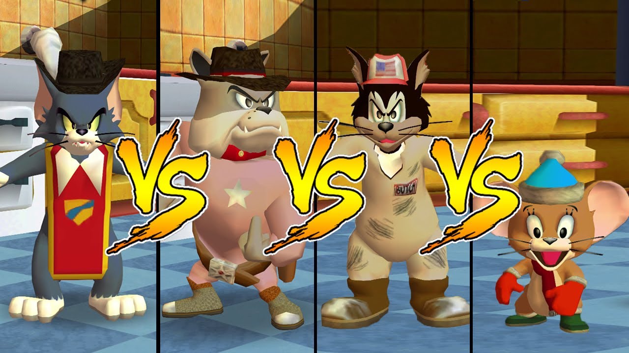 Tom and Jerry in War of the Whiskers HD Tom Vs Jerry Vs Spike Vs Butch (PS2,PC,Xbox,GameCube)