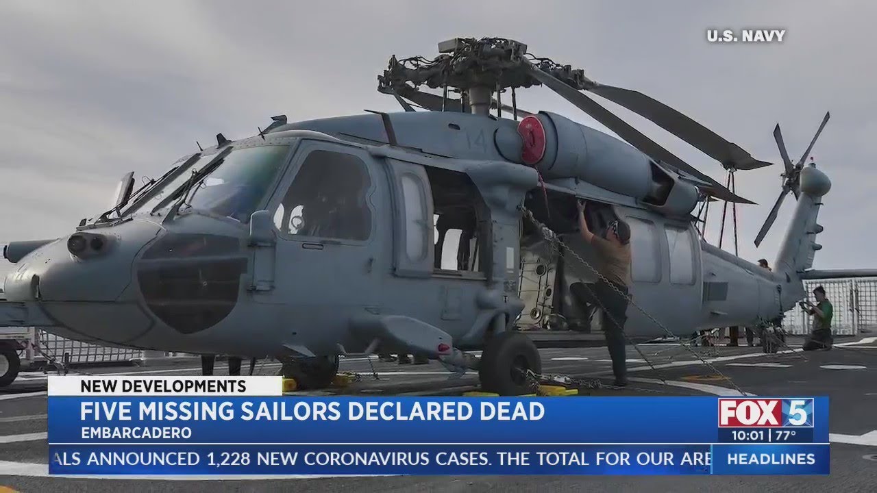5 Missing Sailors In Navy Helicopter Crash Declared Dead YouTube