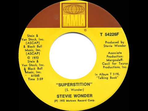 1973 HITS ARCHIVE: Superstition - Stevie Wonder (a #1 record--stereo 45)