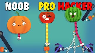 NOOB vs PRO vs HACKER ​in Worm out screenshot 2