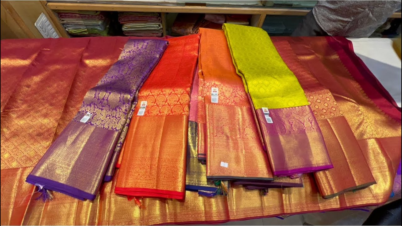 From 450/- ||Chickpet Bangalore wholesale silk sarees||Single saree courier available