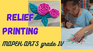 RELIEF Printmaking using Clay/Luwad Grade4 Mapeh arts🖌️🎨..                    #diy #tshirtdesign