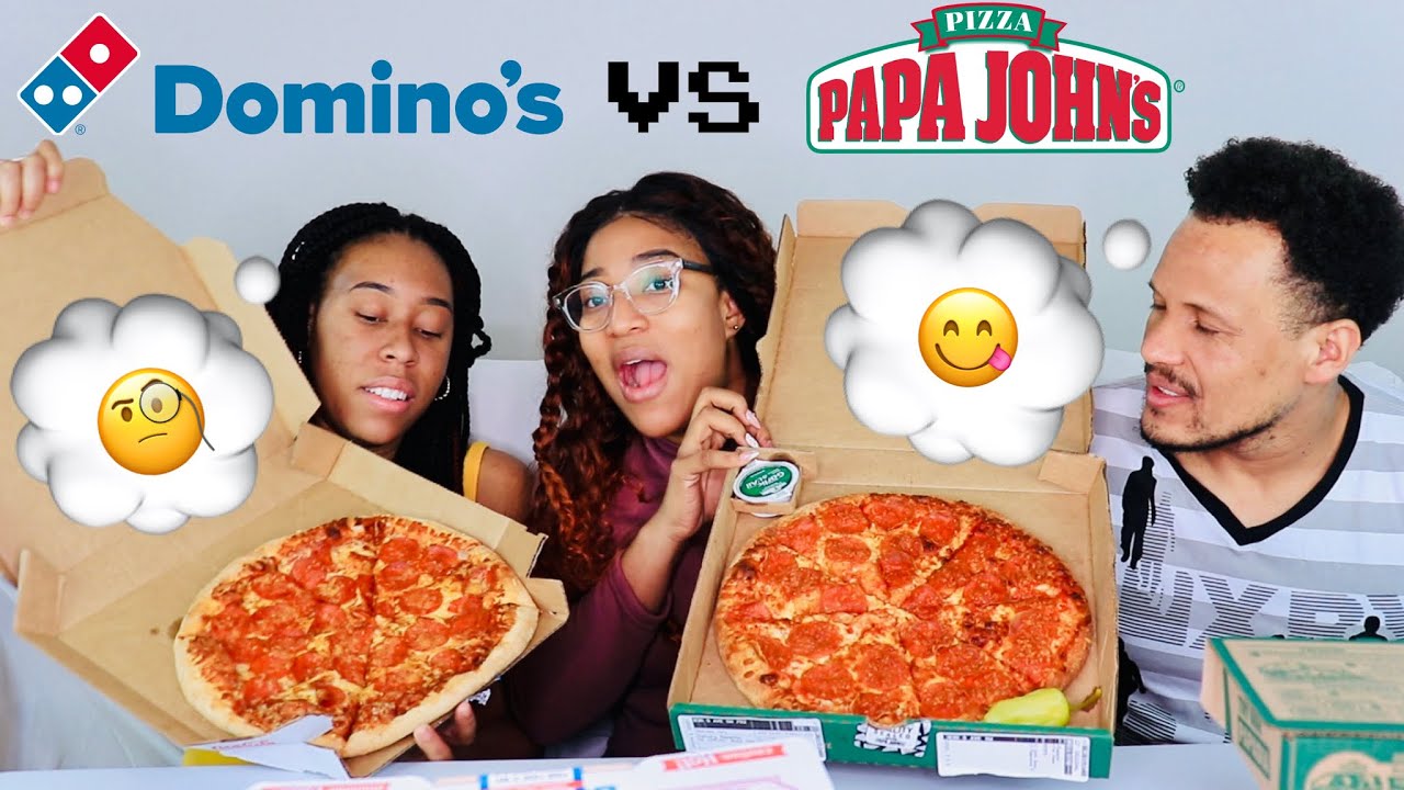 DOMINO'S VS PAPA JOHN'S PIZZA TASTE TEST Vlogmas Day 16 & 17 YouTube