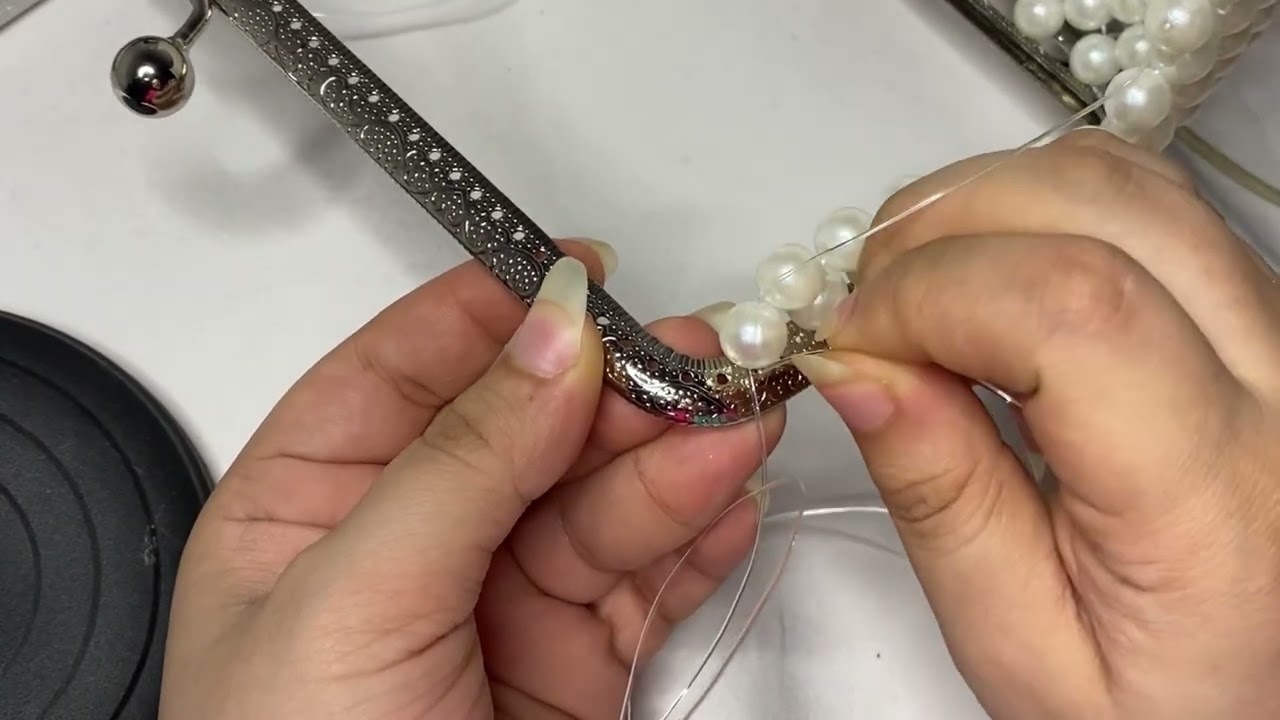 مشكلة الشنطة الفيرام المعدني ٥٨ فتحة طريقة الفيرام  المعدني بالخرز 