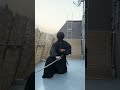 battojutsu るろ剣に憧れ神速の抜刀術を練習するサラリーマン