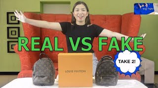 Here is a one on comparison of an original and fake louis vuitton palm
springs mini backpack in classic monogram canvas. watch out for the
spotted diff...